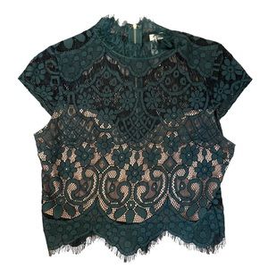 Lock & Key lace crop top